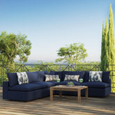 Commix 5-Piece Outdoor Patio Sectional Sofa Modway Model: eei-5587